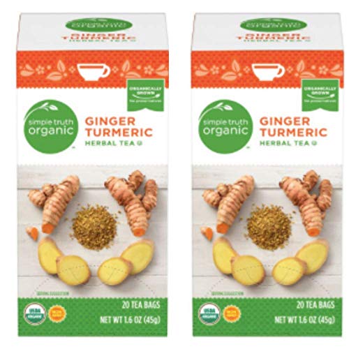 Simple Truth Organic Ginger Turmeric Herbal Tea 20 ct (Pack of 2)